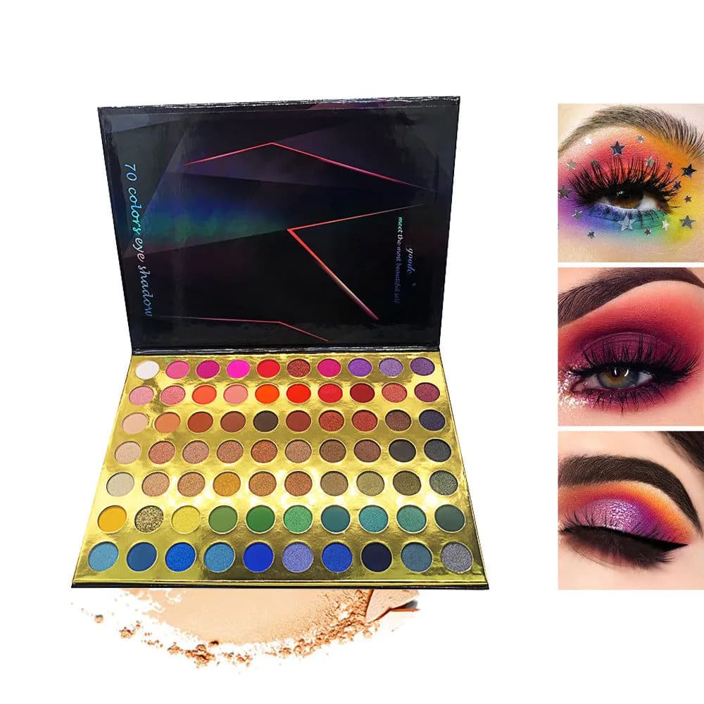 image-70 Color Eyeshadow Multicolor Eyeshadow Palette Matte Pearlescent Color
