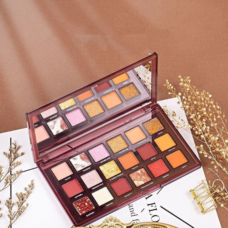 image-Makeup Palette 18 Color Eye Shadow Matte Bead Lazy Eye Shadow Palette