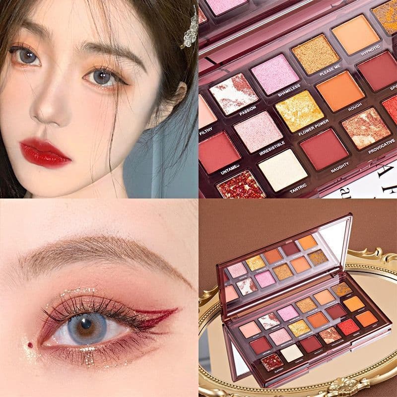 image-Makeup Palette 18 Color Eye Shadow Matte Bead Lazy Eye Shadow Palette