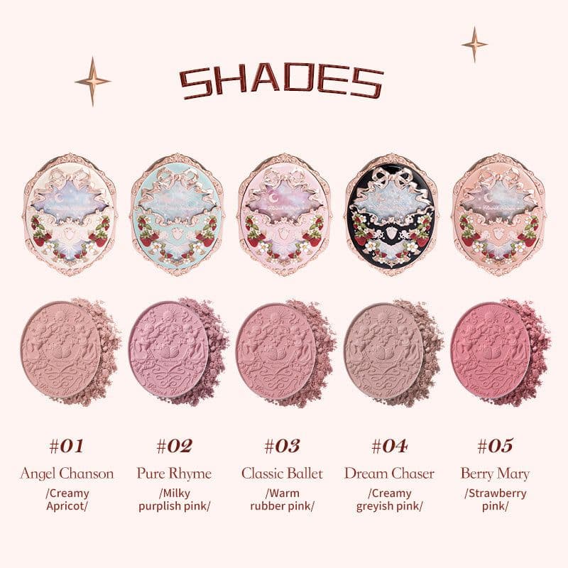 image-Flower Knows Strawberry Rococo Series Embossed Blush Velvet Matte Lip Glaze