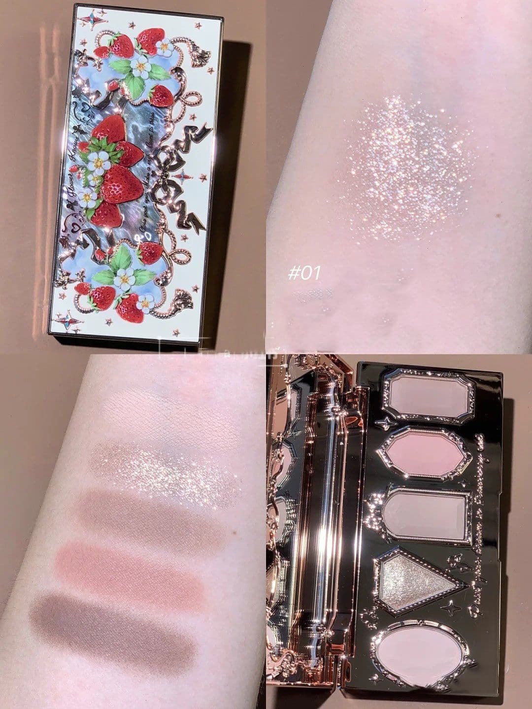 image-Flower Knows Strawberry Rococo Series Embossed Blush Velvet Matte Lip Glaze