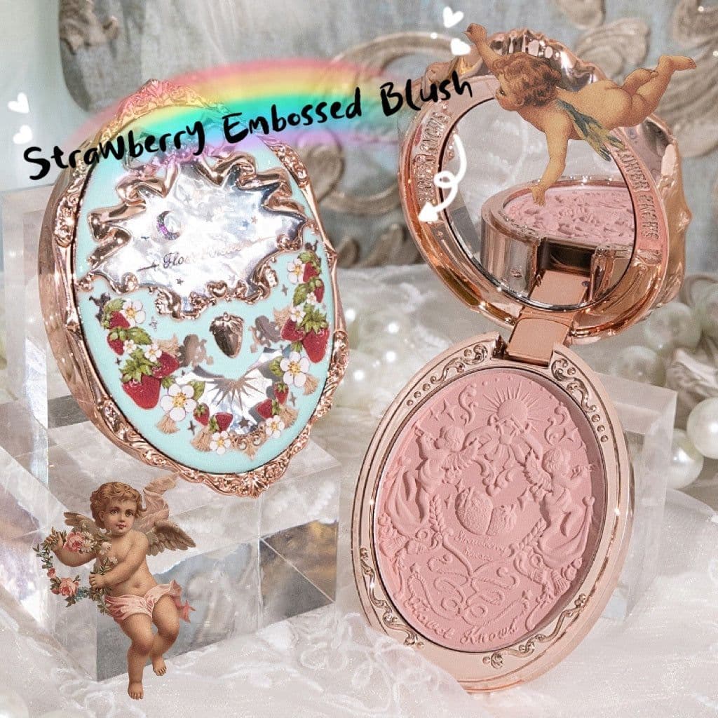 image-Flower Knows Strawberry Rococo Series Embossed Blush Velvet Matte Lip Glaze