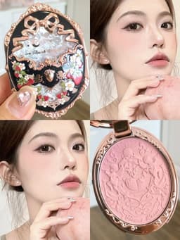 image-Flower Knows Strawberry Rococo Series Embossed Blush Velvet Matte Lip Glaze