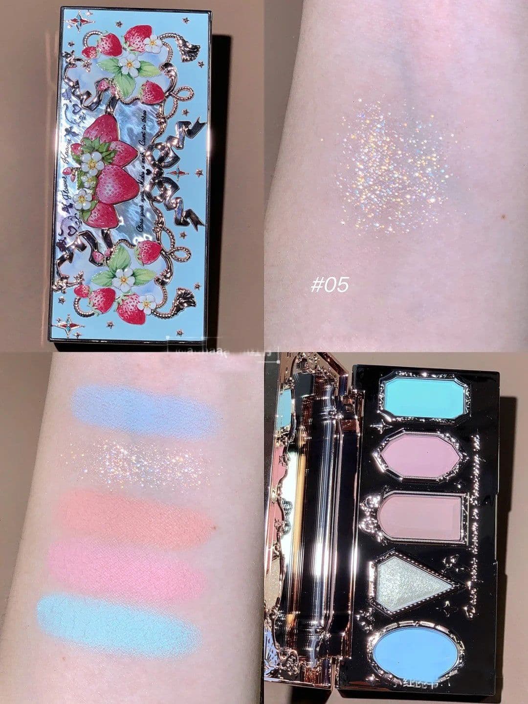 image-Flower Knows Strawberry Rococo Series Embossed Blush Velvet Matte Lip Glaze