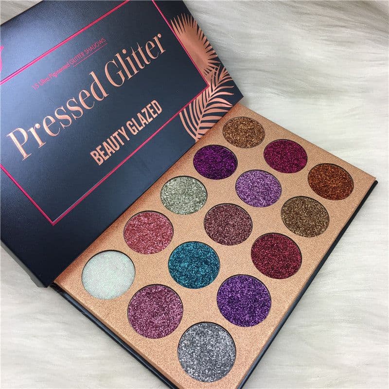 image-Beauty Glazed 15 Color Sequins Eye Shadow
