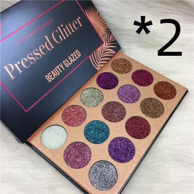image-Beauty Glazed 15 Color Sequins Eye Shadow