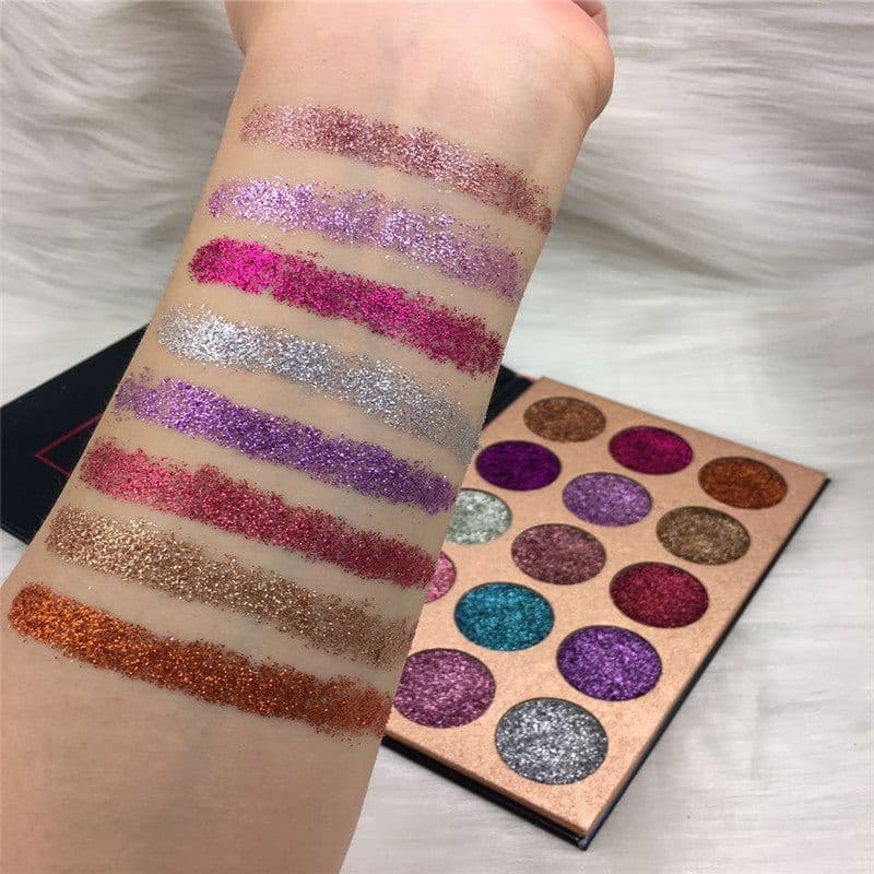 image-Beauty Glazed 15 Color Sequins Eye Shadow