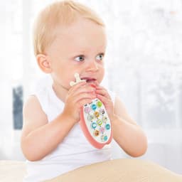 image-Baby Enlightenment Music Mobile Phone Creative Early Education Can Bite Radish Phone Toys
