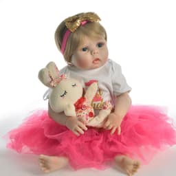 image-Full Adhesive Rebirth Doll 23 Inch Female Baby Simulation