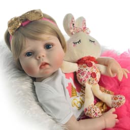 image-Full Adhesive Rebirth Doll 23 Inch Female Baby Simulation