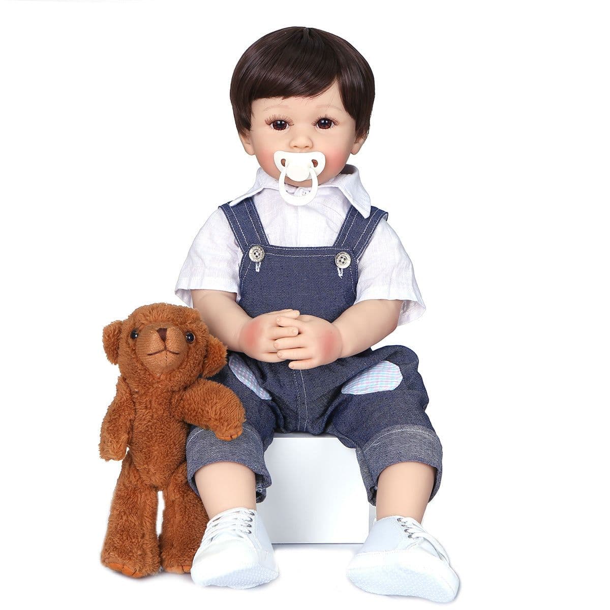 image-Reborn Baby Jeans 60 cm Baby Boy Simulation Doll
