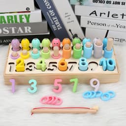 image-Wooden Children's Digital Shape Multi-in-one Puzzle Puzzle Early Education Toys