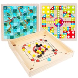 image-Four in One Wooden Classic Board Game Parent-child Game