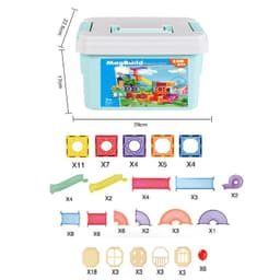 image-Magnetic Sheet Building Block Designer Magnet Maze Race Run Ball Marble Track Funnel Slide Brick Education DIY Toys For Children