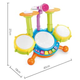 image-Drum Set Jazz Drum, Music, Light Instrument, Baby Early Education Educational Toy