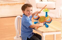 image-Drum Set Jazz Drum, Music, Light Instrument, Baby Early Education Educational Toy