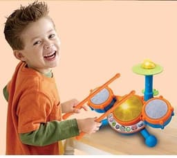 image-Drum Set Jazz Drum, Music, Light Instrument, Baby Early Education Educational Toy
