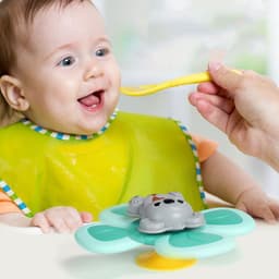 image-Spinning Top Baby Sucker Top Toy Creative Bath Swimming Water Toys Sucker Suction Cup Fun Game Baby Teether Toys