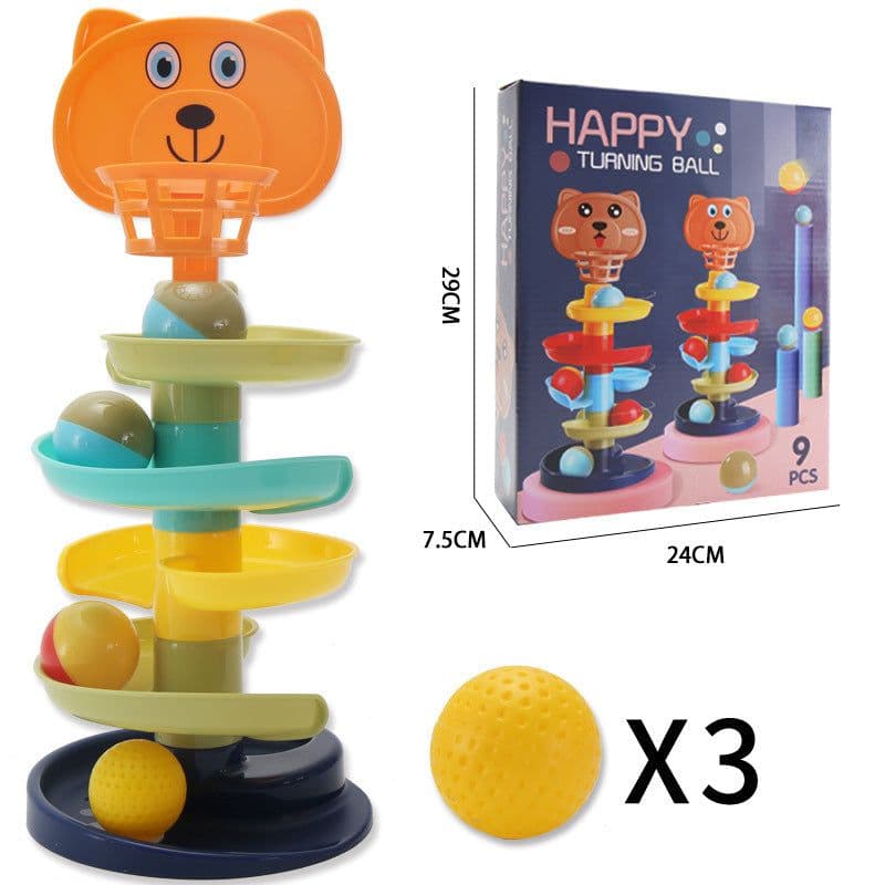 image-Turn Around and Play Fun Slides, Rolling Balls, Early Education Toys
