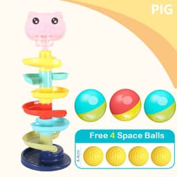 image-Turn Around and Play Fun Slides, Rolling Balls, Early Education Toys
