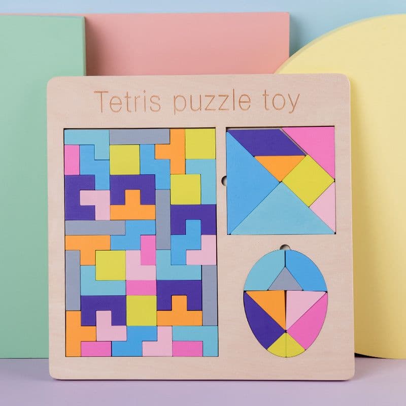 image-Jigsaw Puzzle Children's Educational Early Education Tangram Teaching Aids Building Blocks