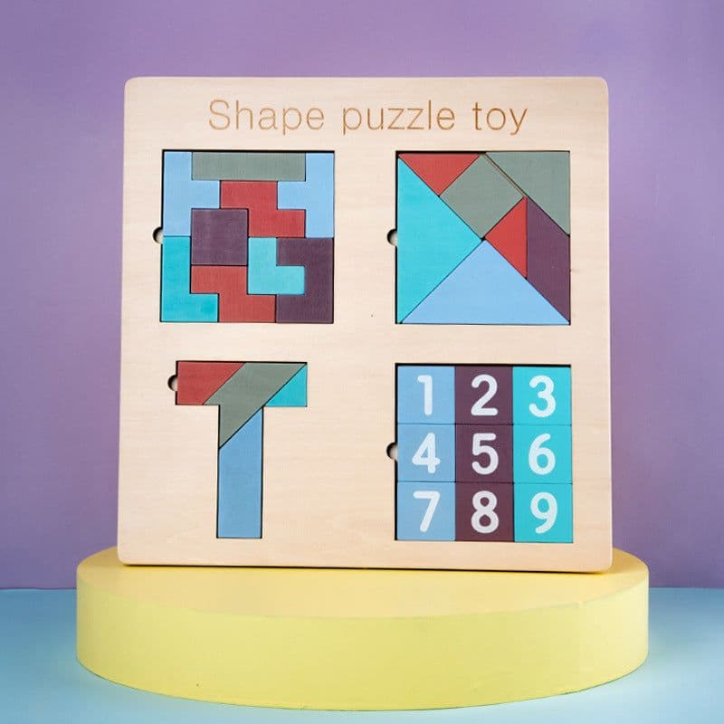 image-Jigsaw Puzzle Children's Educational Early Education Tangram Teaching Aids Building Blocks