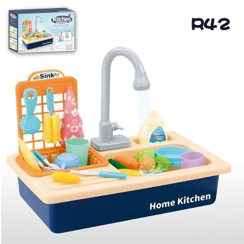 image-Children's Simulation Dishwasher, Wash Bowl, Play Water Toy