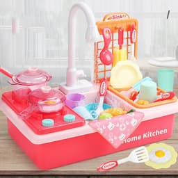 image-Children's Simulation Dishwasher, Wash Bowl, Play Water Toy