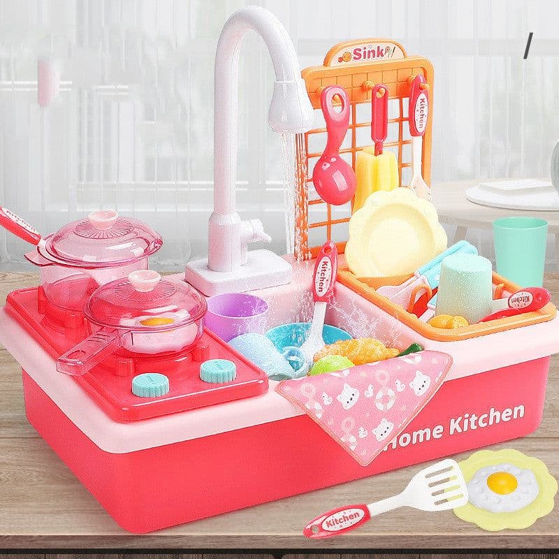 image-Children's Simulation Dishwasher, Wash Bowl, Play Water Toy