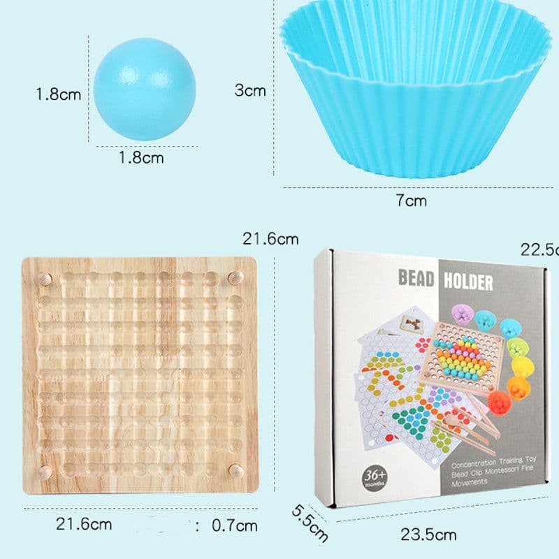 image-Color Bead Xiaoxiaole Wooden Children's Educational Toys
