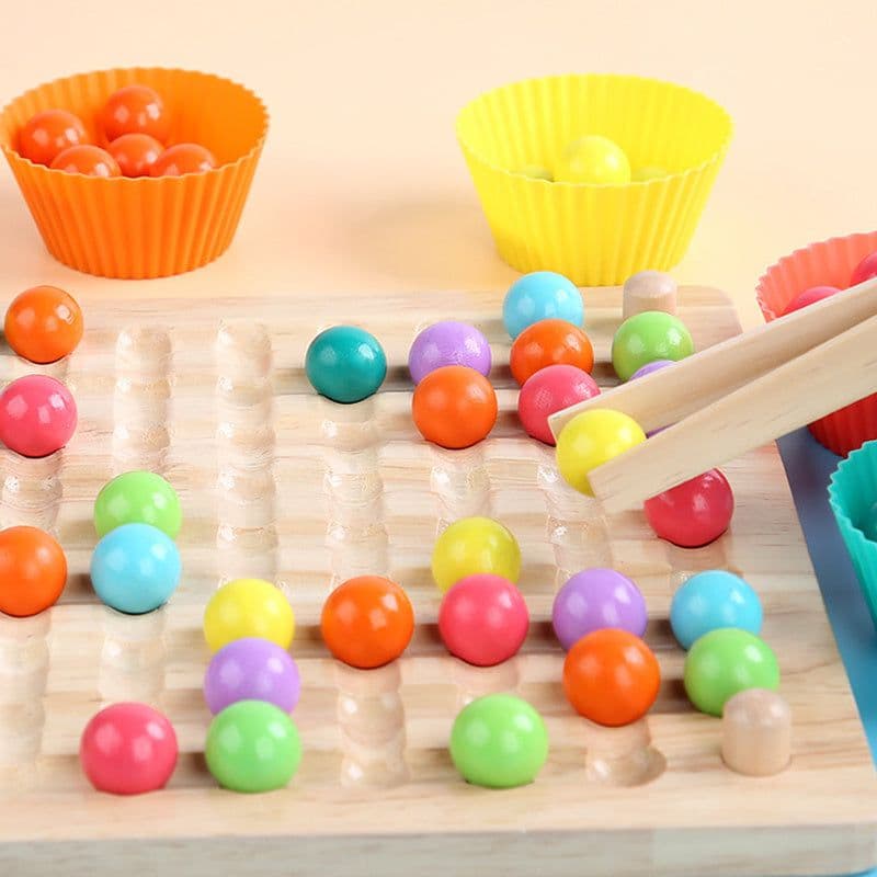 image-Color Bead Xiaoxiaole Wooden Children's Educational Toys