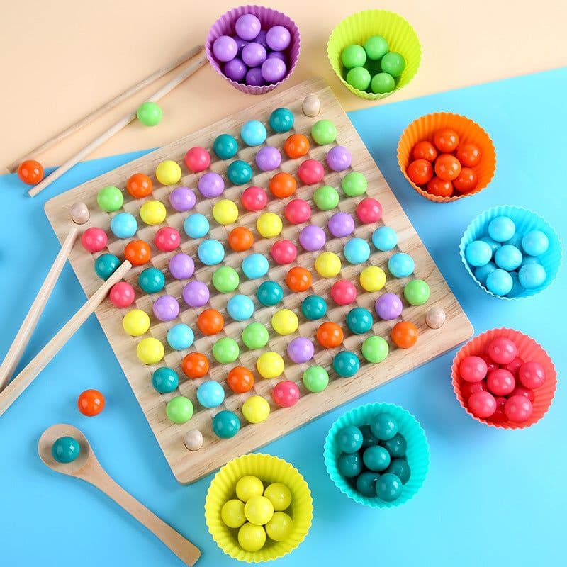 image-Color Bead Xiaoxiaole Wooden Children's Educational Toys