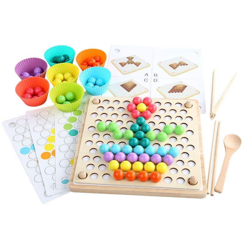 image-Color Bead Xiaoxiaole Wooden Children's Educational Toys