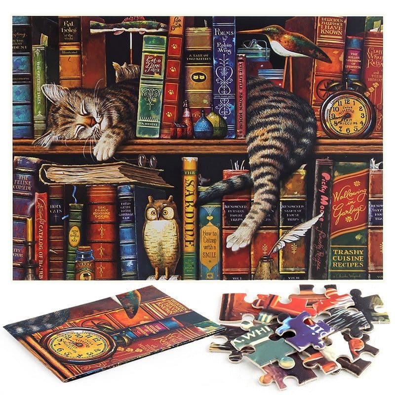 image-Lazy Tally Cats Adult 1000 Piece Puzzle