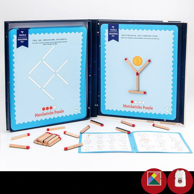 image-Thinking Match Montessori Children's Educational Toys Wooden Toys Early Education Toys