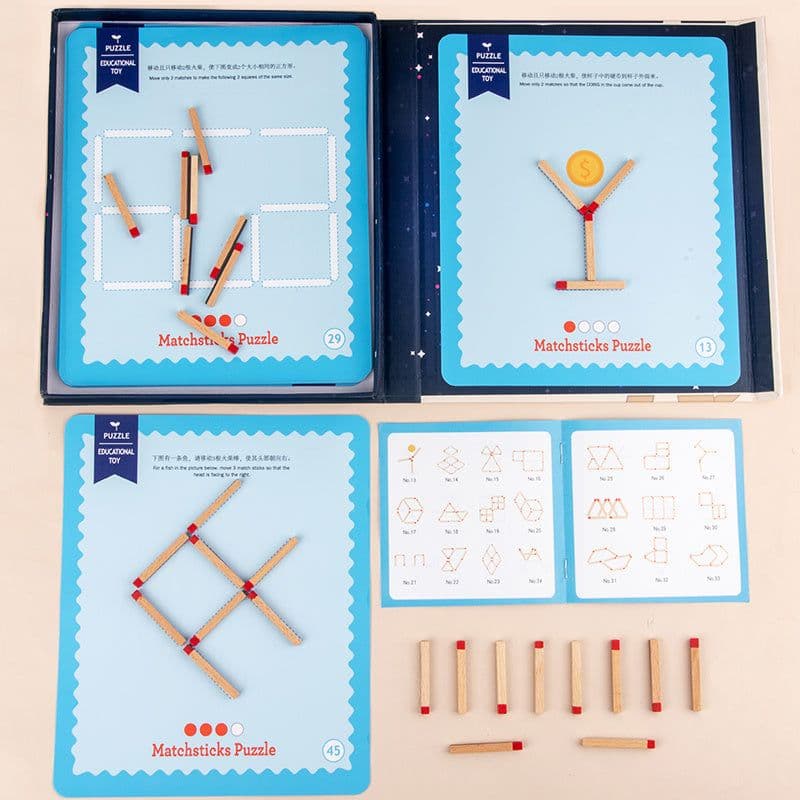 image-Thinking Match Montessori Children's Educational Toys Wooden Toys Early Education Toys