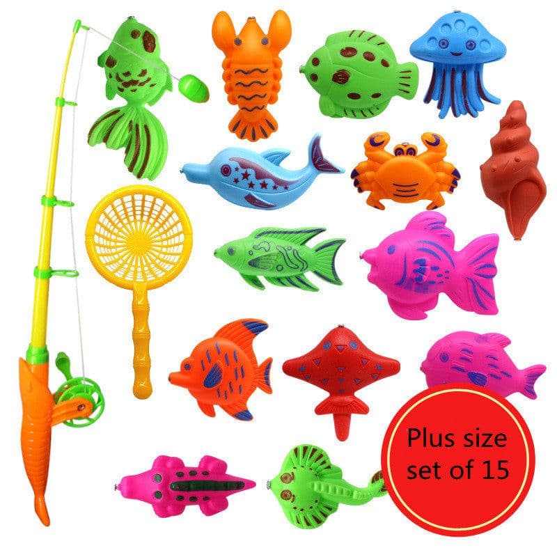image-Puzzle Baby Children Fishing Toys Pool Set Magnetic