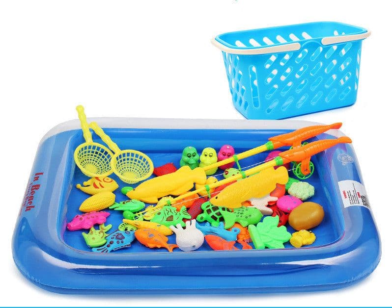 image-Puzzle Baby Children Fishing Toys Pool Set Magnetic