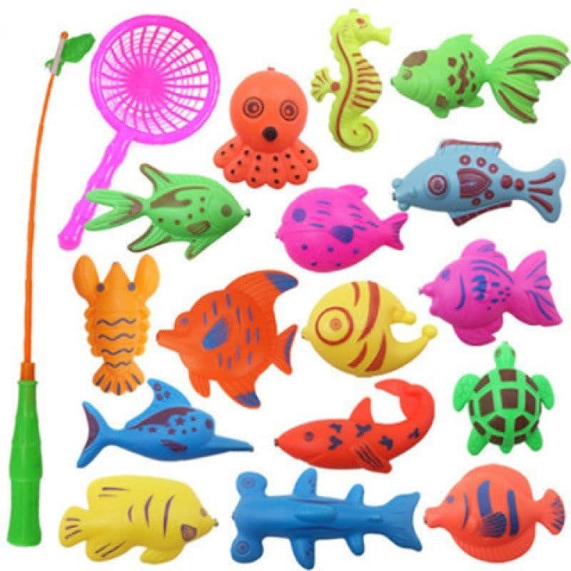 image-Puzzle Baby Children Fishing Toys Pool Set Magnetic