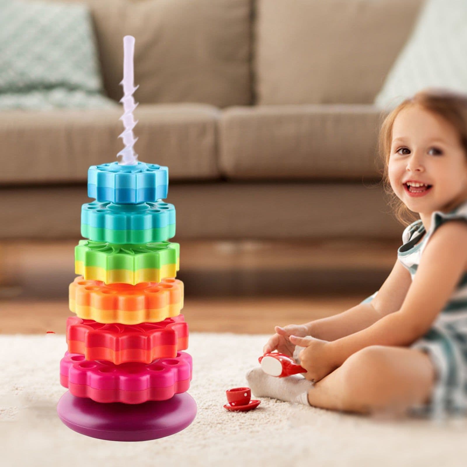 image-Infant Large Rainbow Revolving Tower