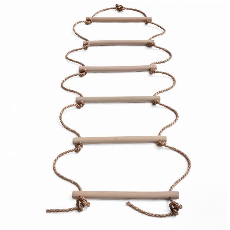 image-Childhood Fun Wooden Children Climbing Ladder Outdoor Sports Toys
