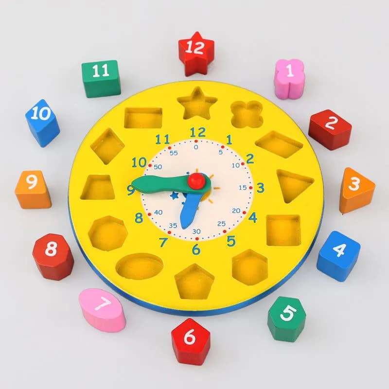 image-Wooden Educational Clock Face Toy For Kindergarten Children's Cognitive Teaching
