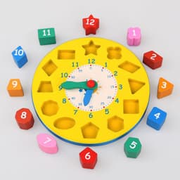 image-Wooden Educational Clock Face Toy For Kindergarten Children's Cognitive Teaching