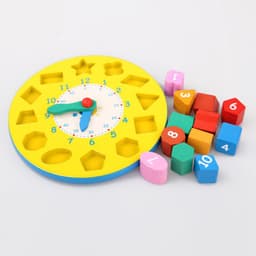 image-Wooden Educational Clock Face Toy For Kindergarten Children's Cognitive Teaching