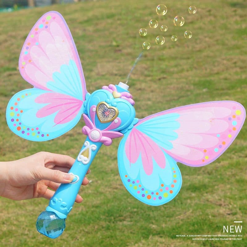 image-New Automatic Fairy Magic Bubble Wand Electric Bubble Machine Girl Blowing Bubble Artifact Toy