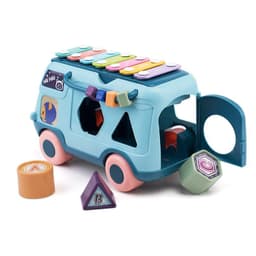 image-Puzzle Multifunctional Bus Knocking Piano Percussion Musical Instrument Eight-Tone Piano Toy