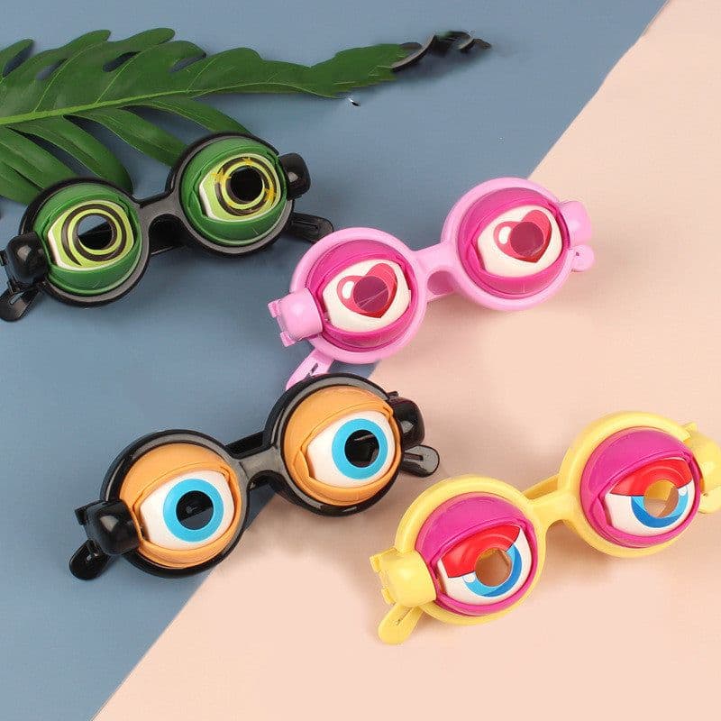 image-Crazy Eyes Glasses Toy Supplies Kids Party Favor Funny Pranks Glasses