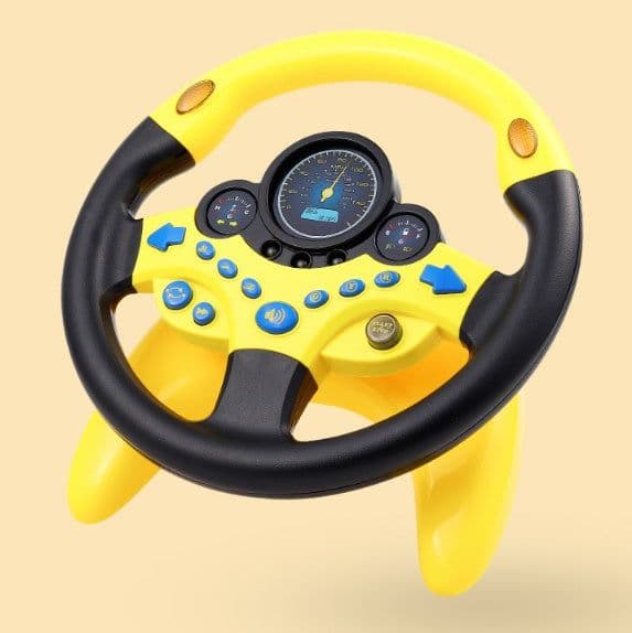 image-Eletric Simulation Steering Wheel Toy with Light Sound Kids Early Education Toy