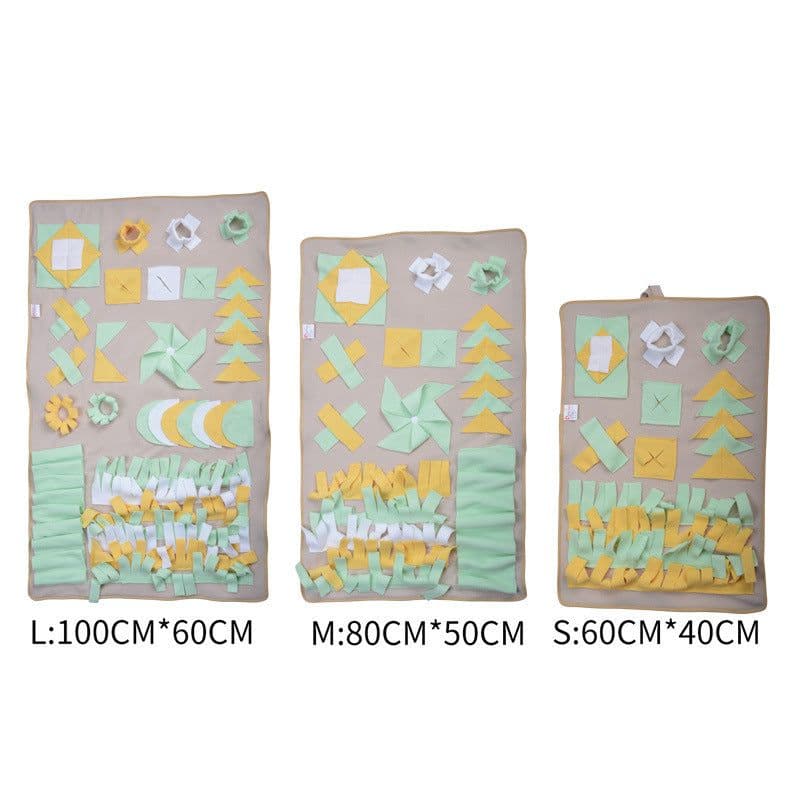 image-Pet Sniffing Mat Dog Puzzle Sniffing Mat Training Mat Toys Bite Resistant and Machine Washable