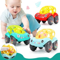 image-Bobo Car Baby Bell Grip Soft Toy Baby Teether Hand Catch Ball